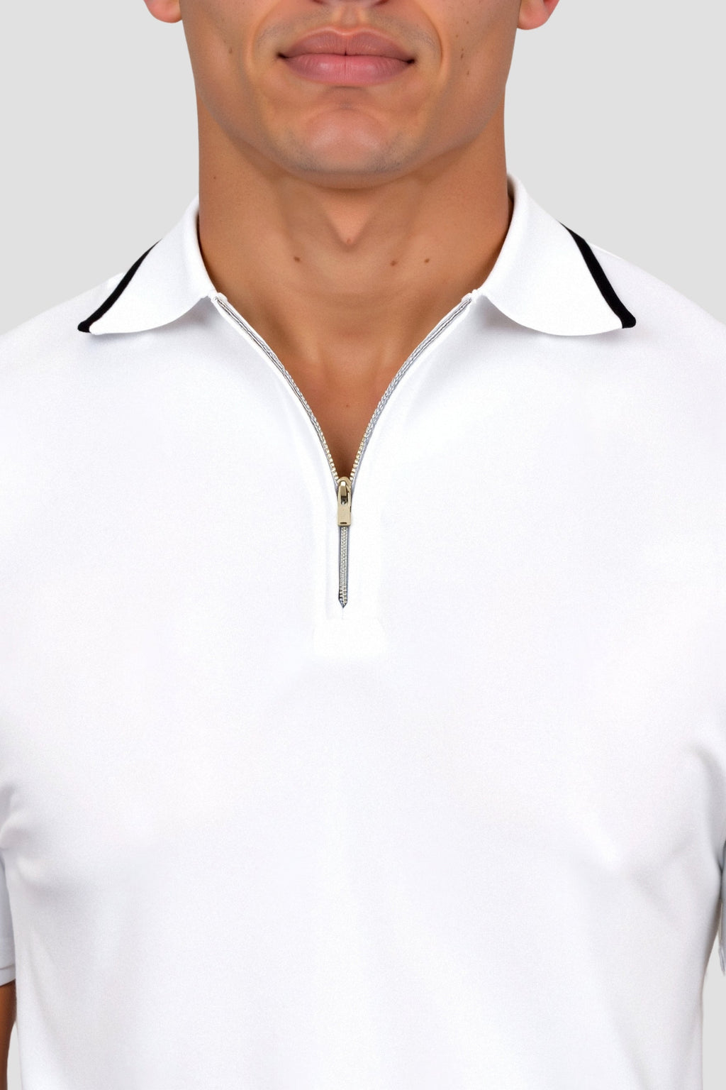 Oliver | Men's Zip-Neck Polo Shirt | Contrast Tipping · Eltrendio