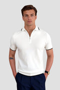 Oliver | Men's Zip-Neck Polo Shirt | Contrast Tipping · Eltrendio