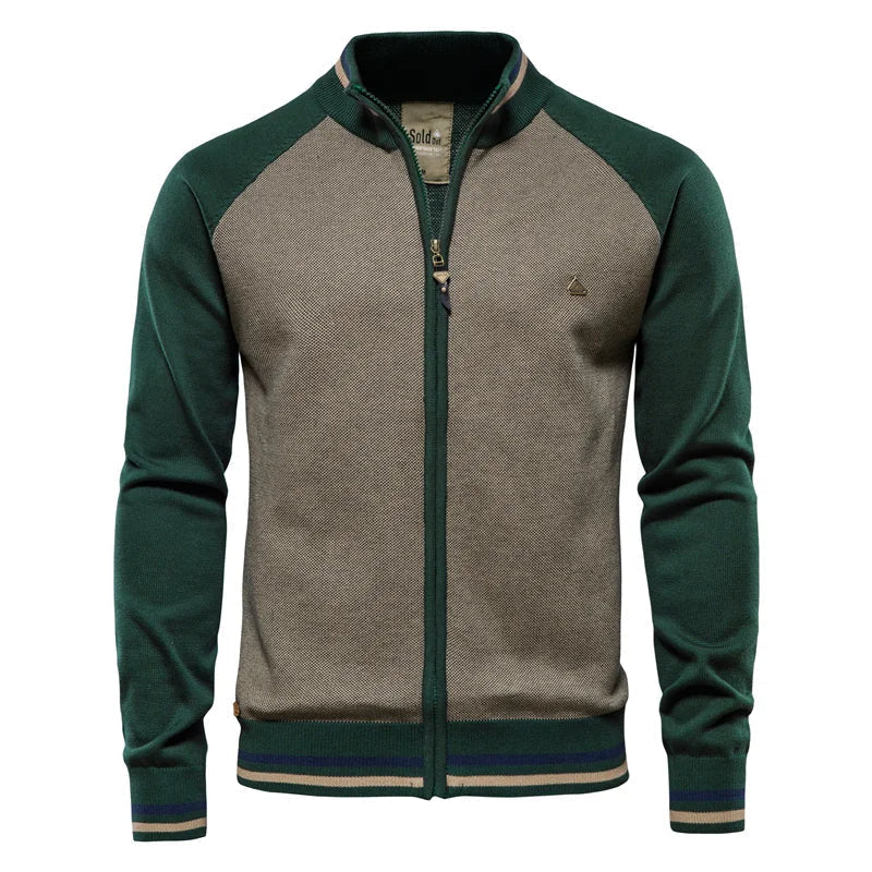 Oliver | Men's Zip-Up Cardigan | Cotton Knit · Eltrendio
