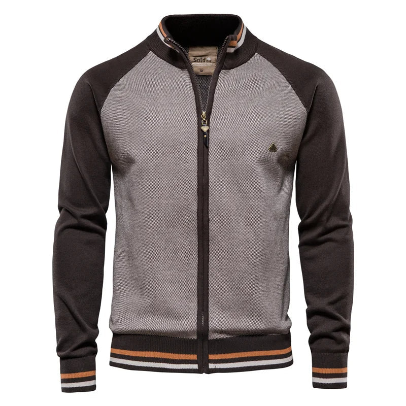 Oliver | Men's Zip-Up Cardigan | Cotton Knit · Eltrendio