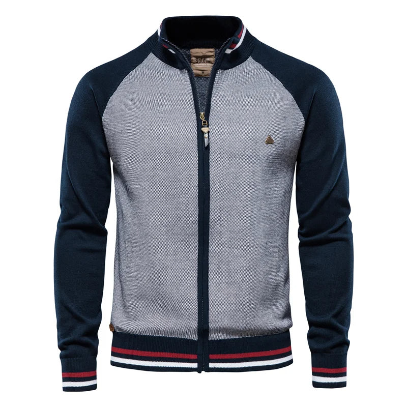 Oliver | Men's Zip-Up Cardigan | Cotton Knit · Eltrendio
