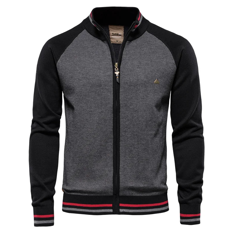 Oliver | Men's Zip-Up Cardigan | Cotton Knit · Eltrendio
