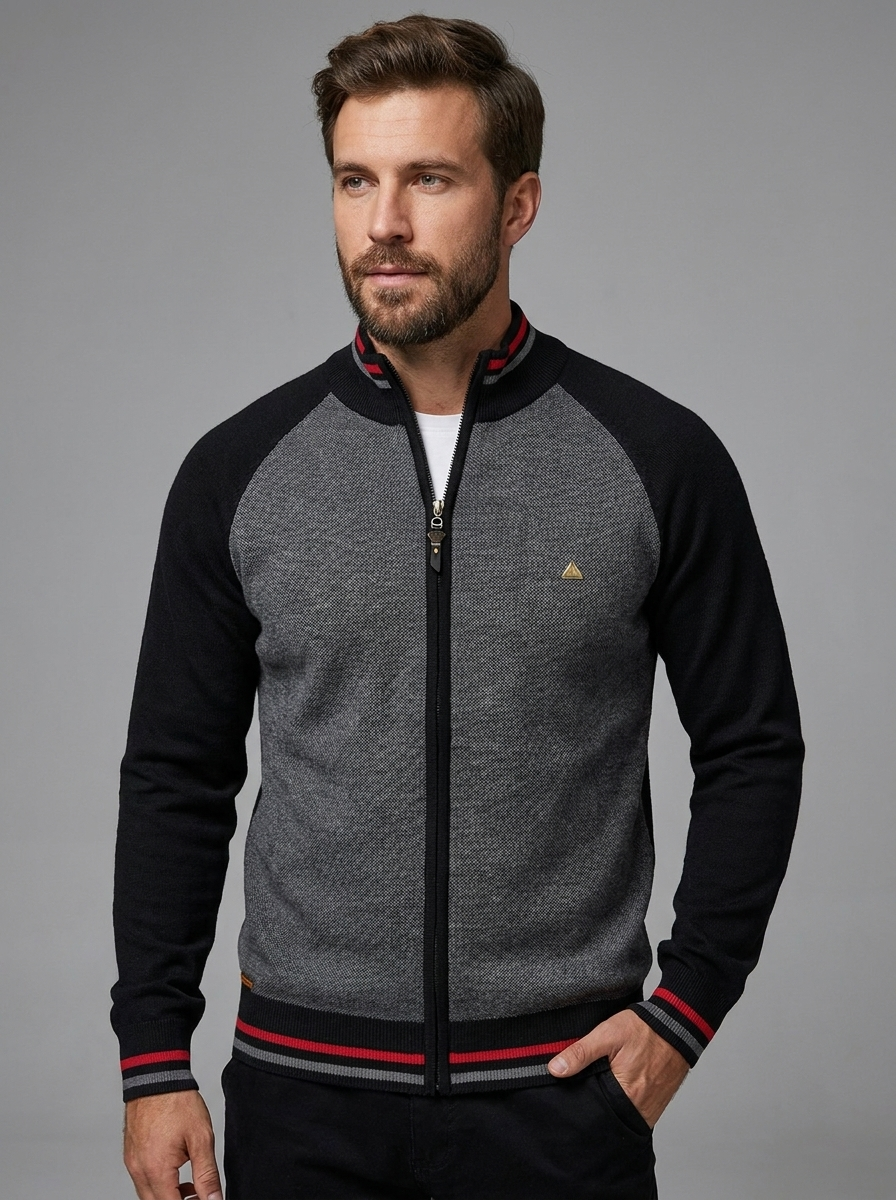 Oliver | Men's Zip-Up Cardigan | Cotton Knit-Eltrendio