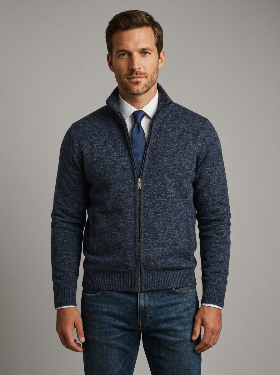 Oakley | Men's Zip-Up Cardigan | Knitted-Eltrendio