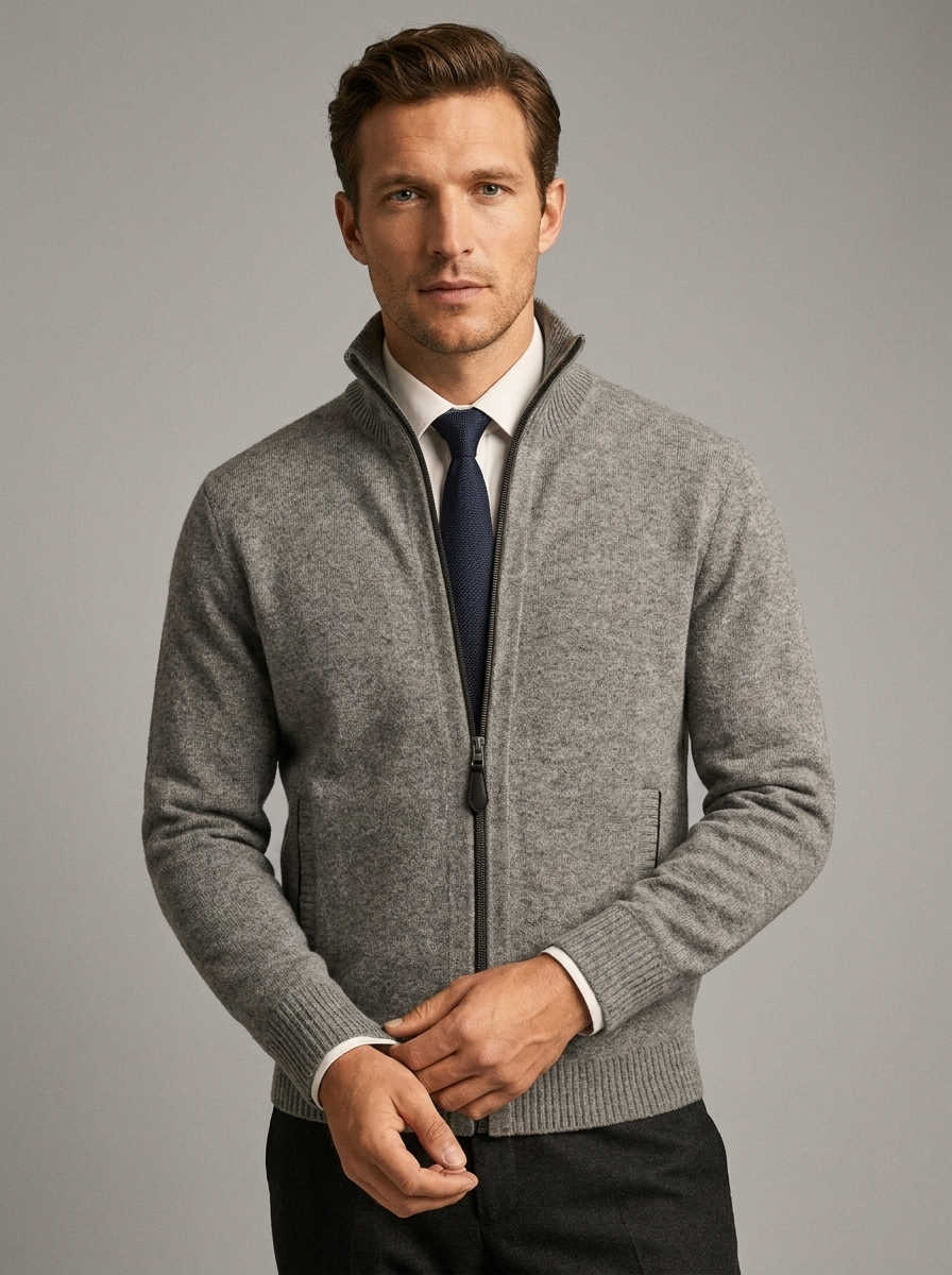 Oakley | Men's Zip-Up Cardigan | Knitted-Eltrendio