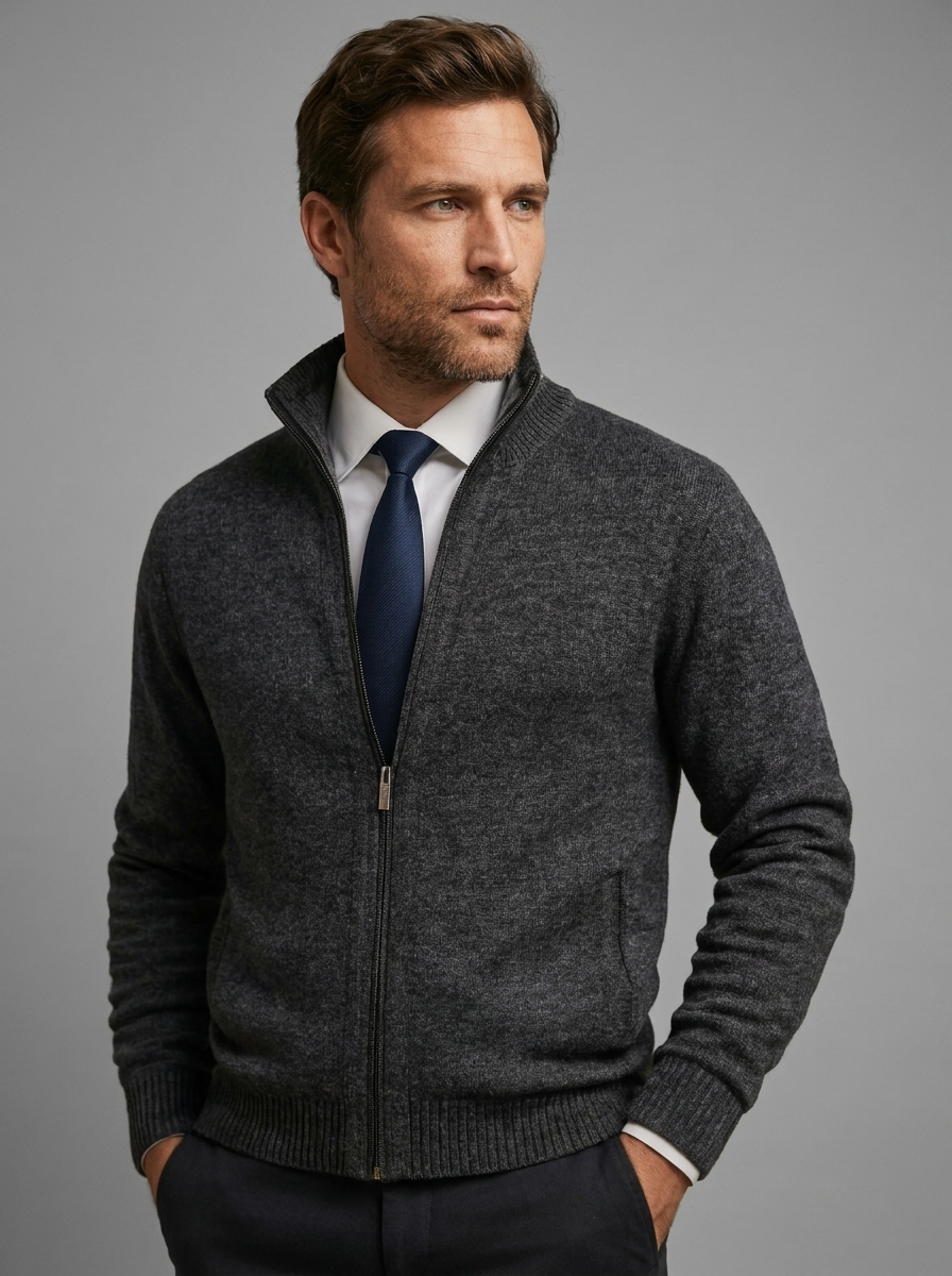 Oakley | Men's Zip-Up Cardigan | Knitted-Eltrendio