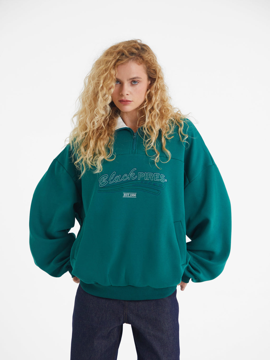 Oliver | Unisex Half-Zip Sweatshirt | Collared · Eltrendio