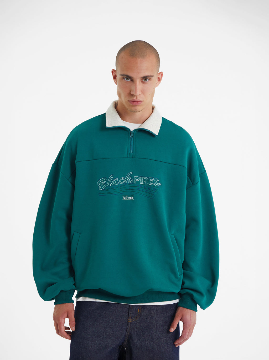 Oliver | Unisex Half-Zip Sweatshirt | Collared · Eltrendio