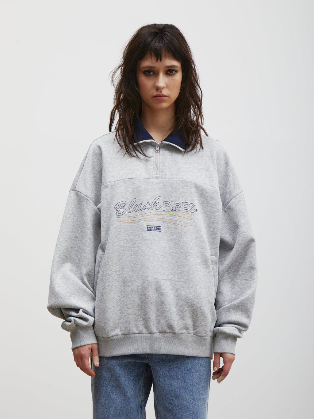 Oliver | Unisex Half-Zip Sweatshirt | Collared · Eltrendio