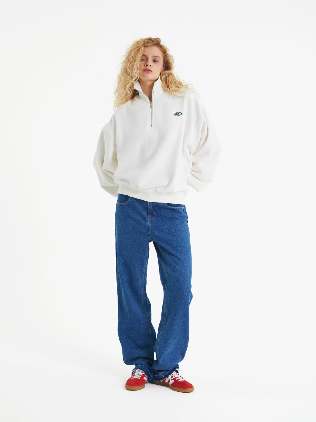 Oliver | Unisex Half-Zip Sweatshirt | Fleece-Lined · Eltrendio