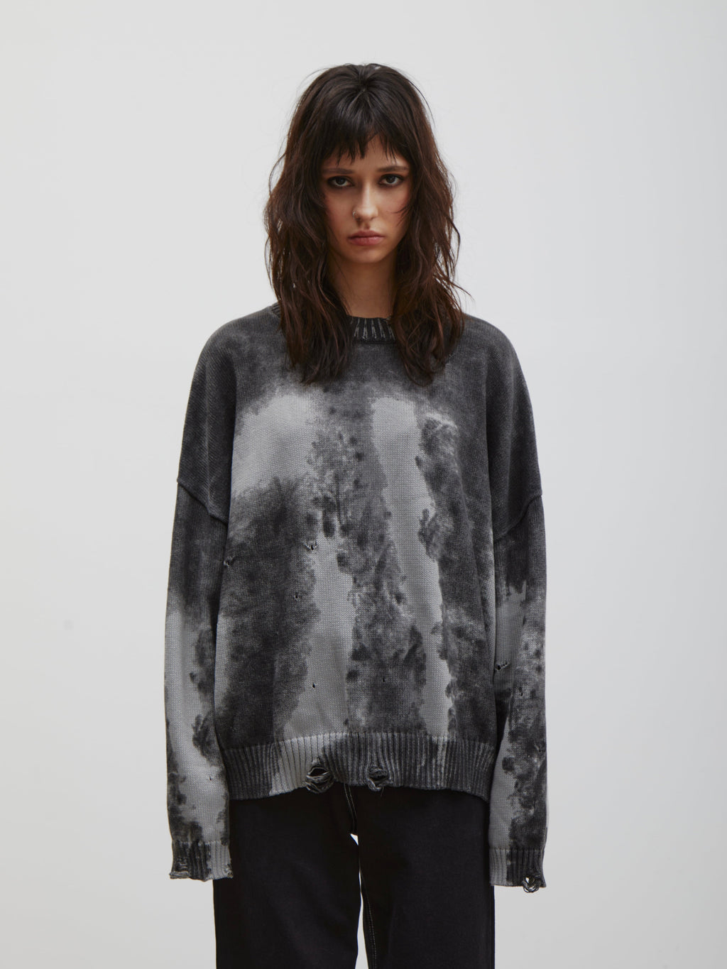 Oliver | Unisex Oversized Jumper | Distressed Tie-Dye · Eltrendio