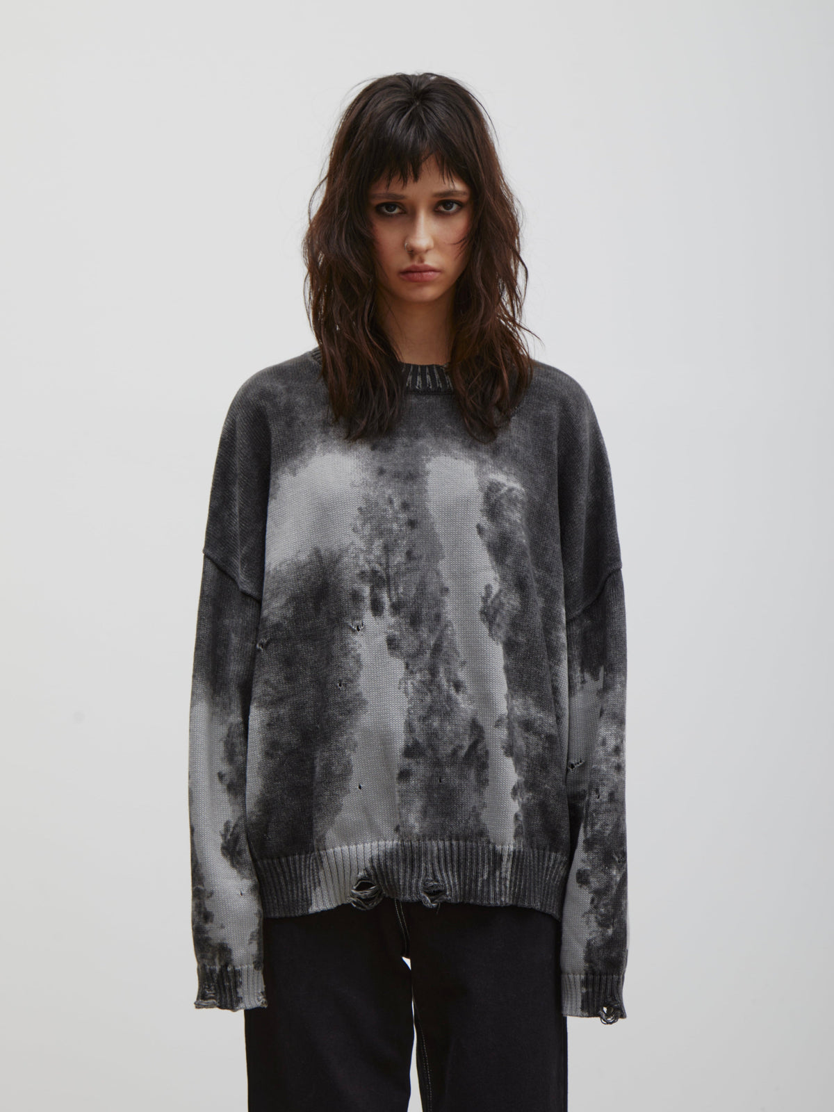 Oliver | Unisex Oversized Jumper | Distressed Tie-Dye · Eltrendio