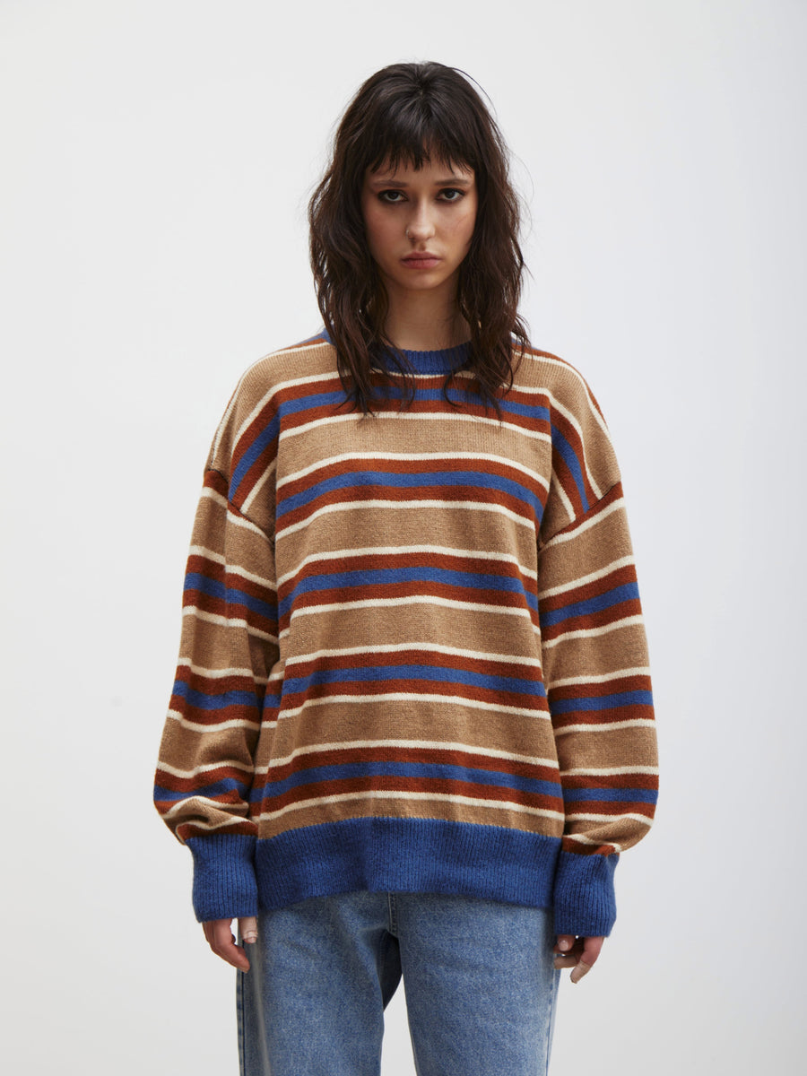 Oliver | Unisex Oversized Jumper | Striped Knit