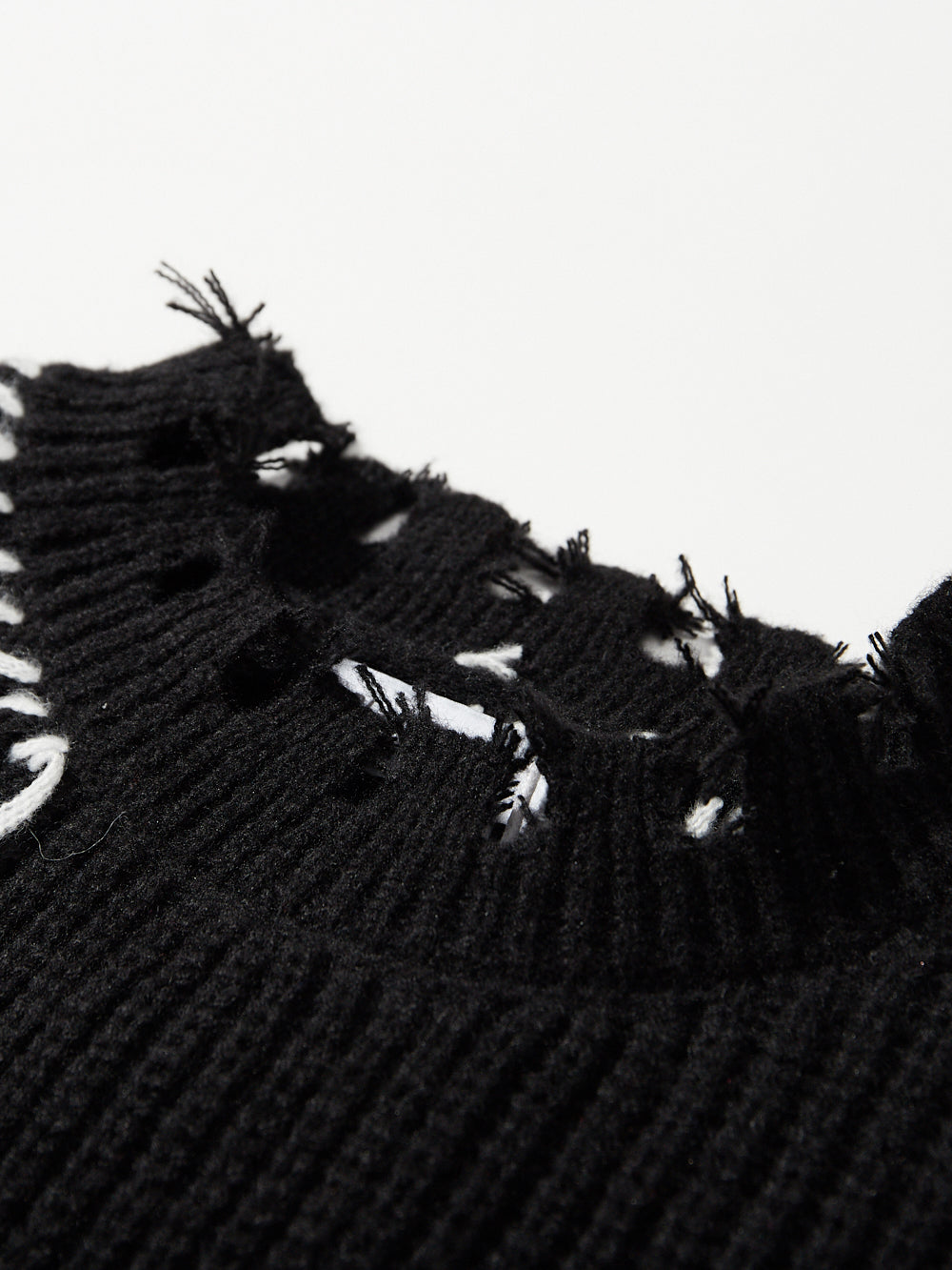 Riley | Unisex Knit Sweater | Oversized Distressed Y2K Grunge Style-Eltrendio