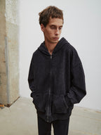 River | Unisex Zip-Up Hoodie | Washed Finish · Eltrendio