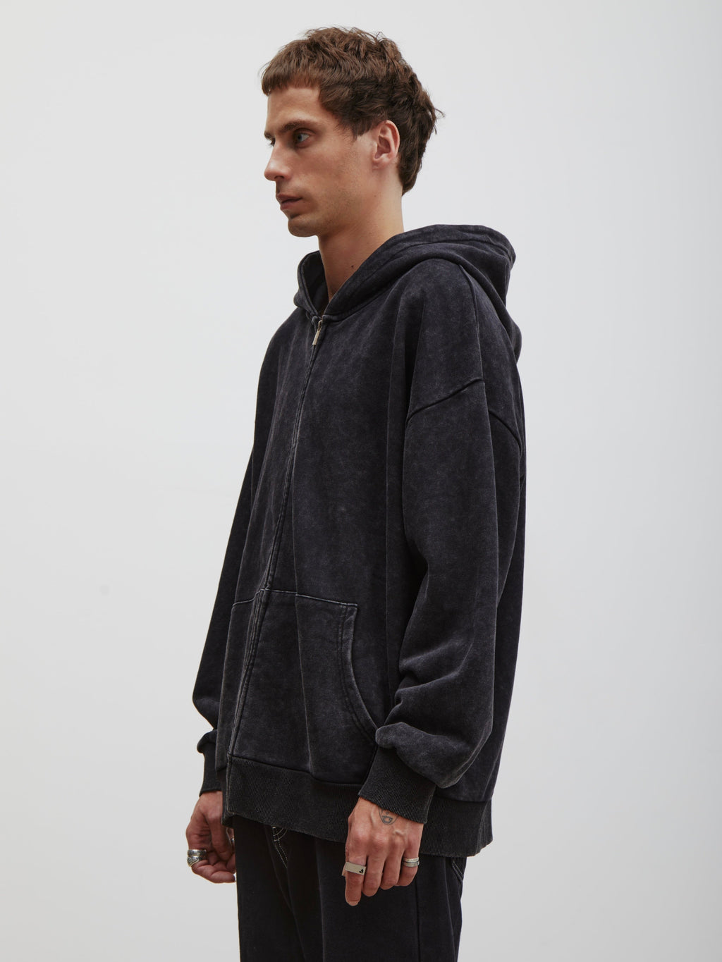 River | Unisex Zip-Up Hoodie | Washed Finish · Eltrendio