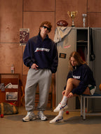 Rory | Unisex Half Zip Sweatshirt | Oversized Logo Streetwear Style-Eltrendio