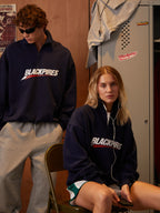 Rory | Unisex Half Zip Sweatshirt | Oversized Logo Streetwear Style-Eltrendio