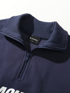 Rory | Unisex Half Zip Sweatshirt | Oversized Logo Streetwear Style-Eltrendio