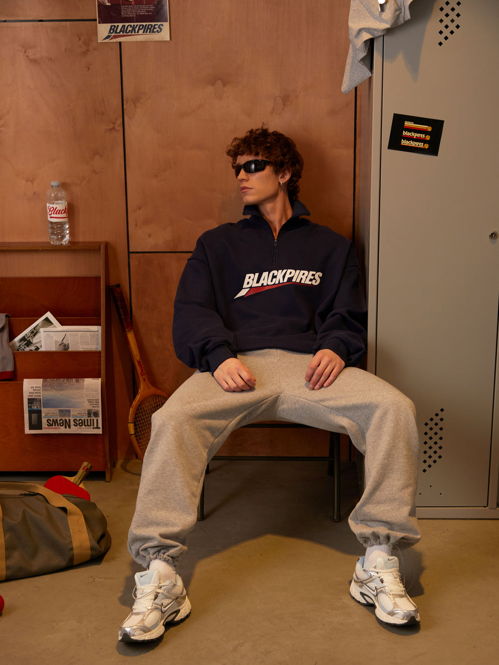 Rory | Unisex Half Zip Sweatshirt | Oversized Logo Streetwear Style-Eltrendio