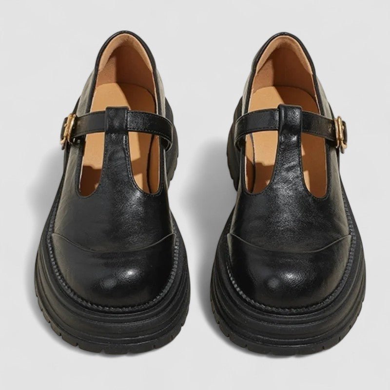 Rosalind | Women's Chunky Platform Mary-Jane Shoes | T-Bar Buckle · Eltrendio