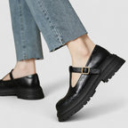 Rosalind | Women's Chunky Platform Mary-Jane Shoes | T-Bar Buckle · Eltrendio
