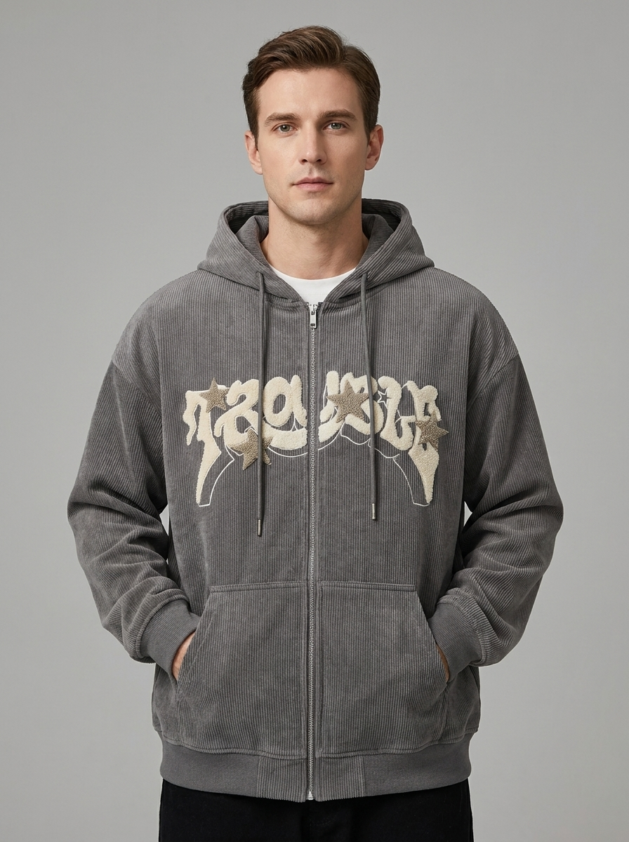 Ryan | Men's Zip-Up Hoodie | Embroidered-Eltrendio