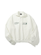 Sage | Unisex Half Zip Sweatshirt | Oversized Graphic Streetwear Style-Eltrendio