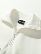 Sage | Unisex Half Zip Sweatshirt | Oversized Graphic Streetwear Style-Eltrendio