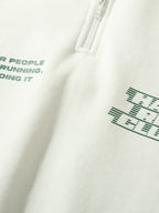 Sage | Unisex Half Zip Sweatshirt | Oversized Graphic Streetwear Style-Eltrendio