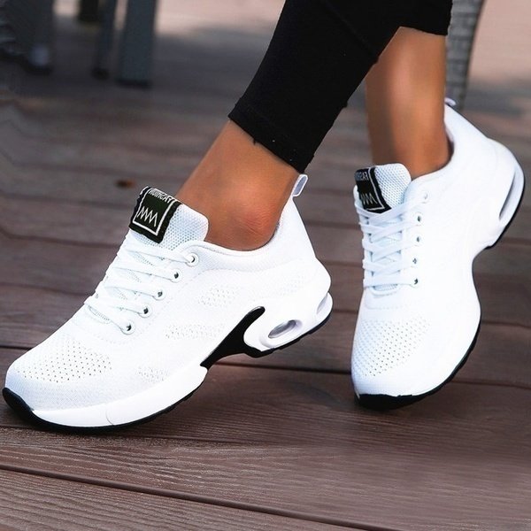 Sophie | Women's Lace-Up Trainers | Mesh Knit · Eltrendio