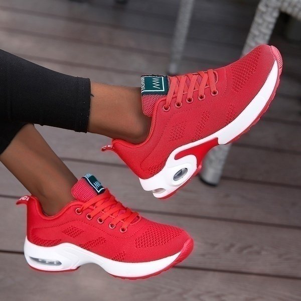 Sophie | Women's Lace-Up Trainers | Mesh Knit · Eltrendio