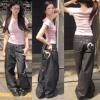 Sophie | Women's Wide-Leg Jeans | Contrast Stitch · Eltrendio