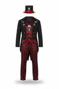 Victor | Men's Skull Costume Set | Striped Tailcoat · Eltrendio