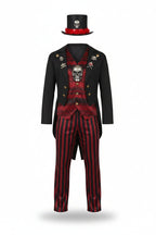 Victor | Men's Skull Costume Set | Striped Tailcoat · Eltrendio