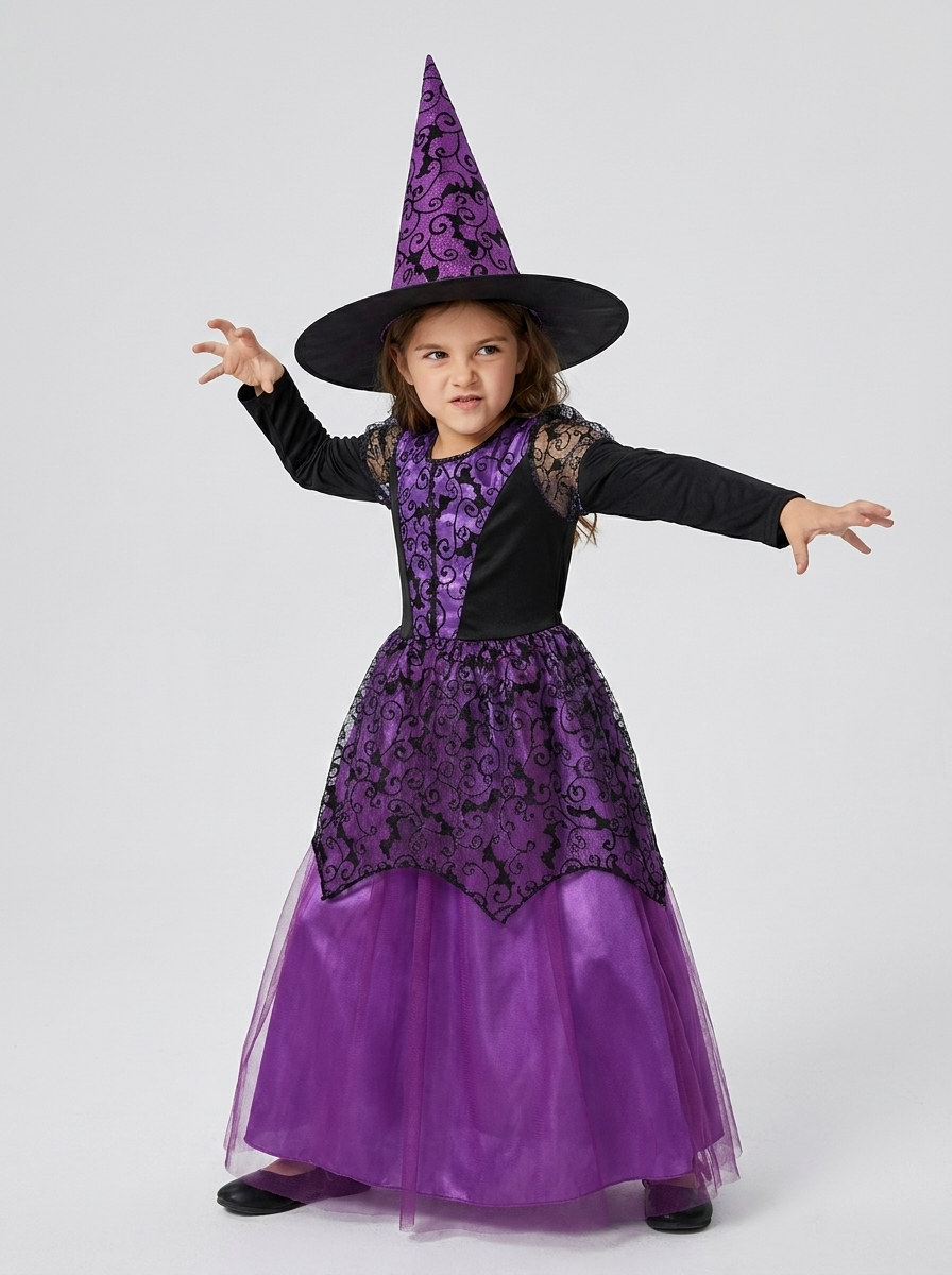Willow | Kids' Witch Costume | With Hat-Eltrendio