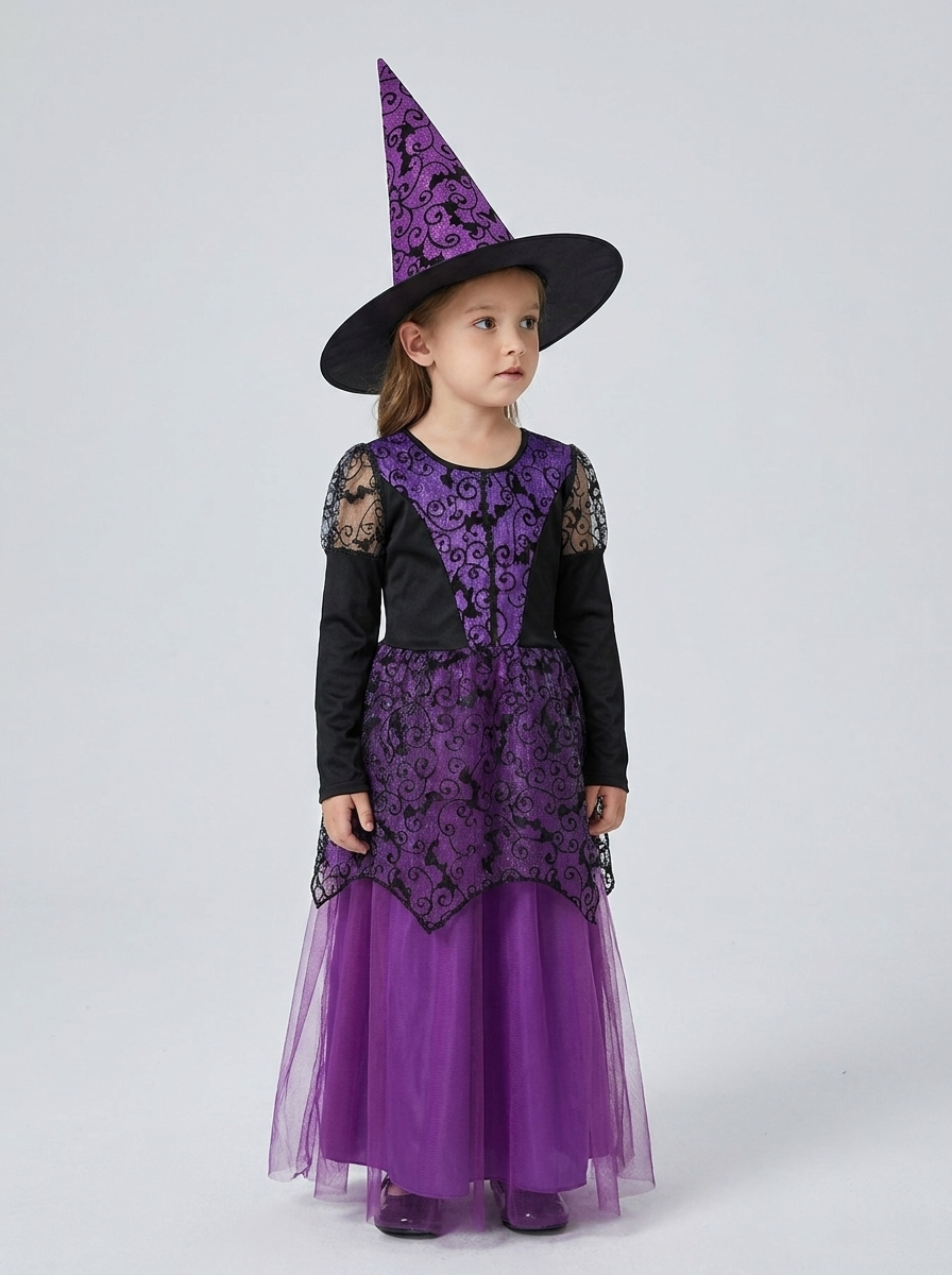 Willow | Kids' Witch Costume | With Hat-Eltrendio