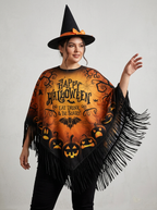 Willow | Women's Halloween Poncho | Fringed Hem-Eltrendio