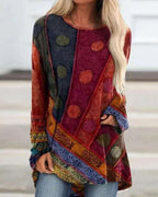 Willow | Women's Long-Sleeve Tunic Top | Printed · Eltrendio