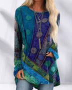 Willow | Women's Long-Sleeve Tunic Top | Printed · Eltrendio