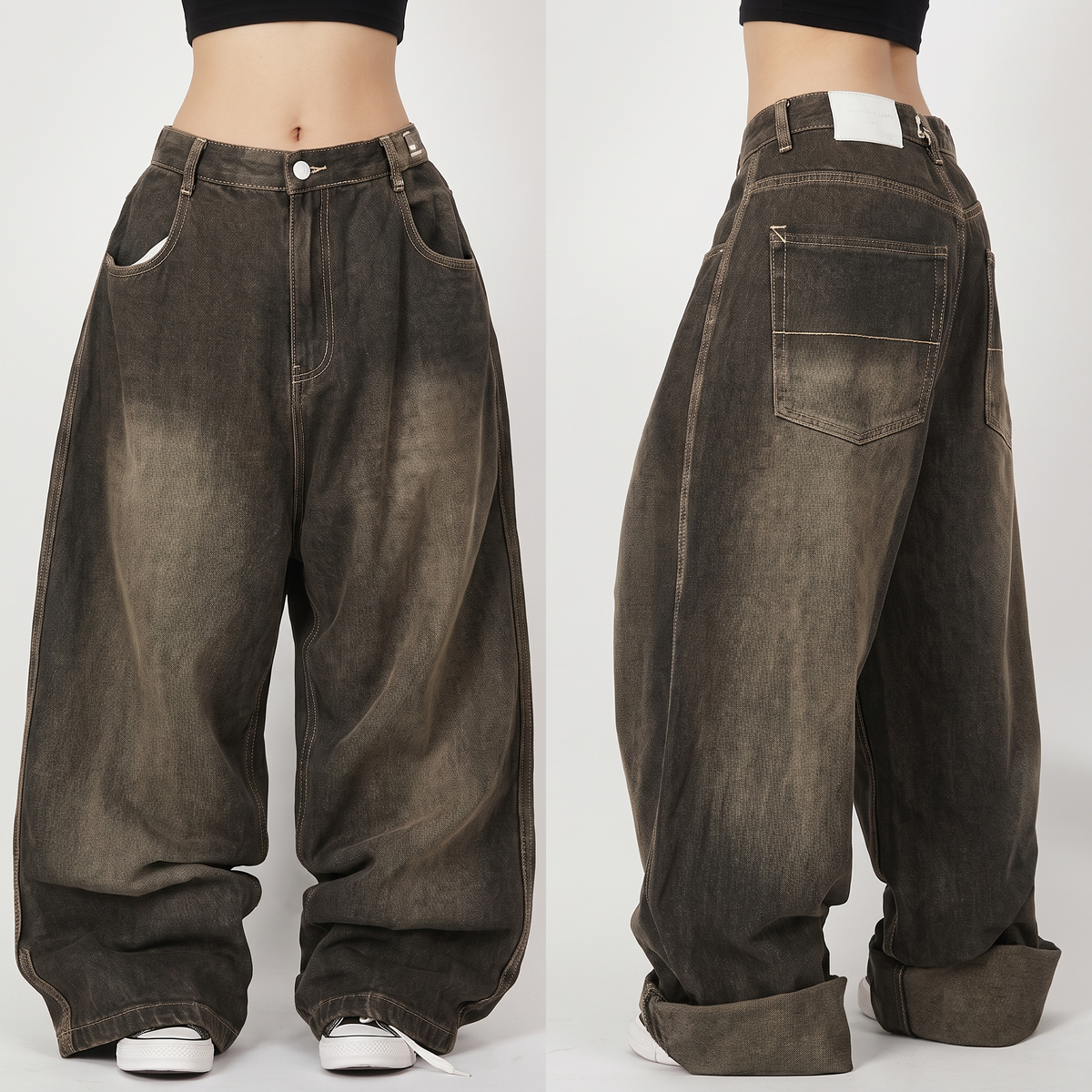 Willow | Women's Wide-Leg Jeans | Distressed Denim · Eltrendio