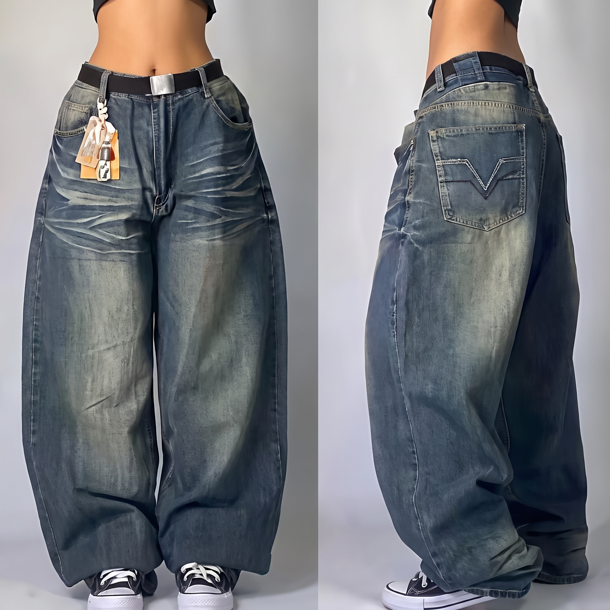 Willow | Women's Wide-Leg Jeans | Distressed Denim · Eltrendio