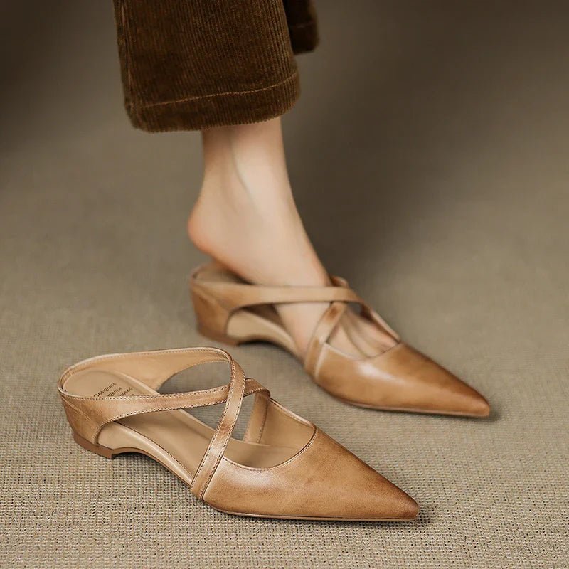 Grace | Women's Flats | Cross Strap · Eltrendio