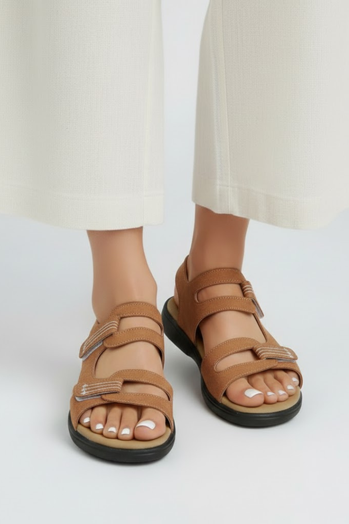 Lucy | Women's Wide Fit Sandals | Touch Fastening · Eltrendio