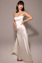 Emily | Women’s Spaghetti Strap Maxi Dress | Square Neckline Full Length Evening Dress-Women Dress-Eltrendio