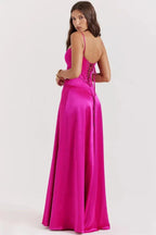 Emily | Women’s Spaghetti Strap Maxi Dress | Square Neckline Full Length Evening Dress-Women Dress-Eltrendio