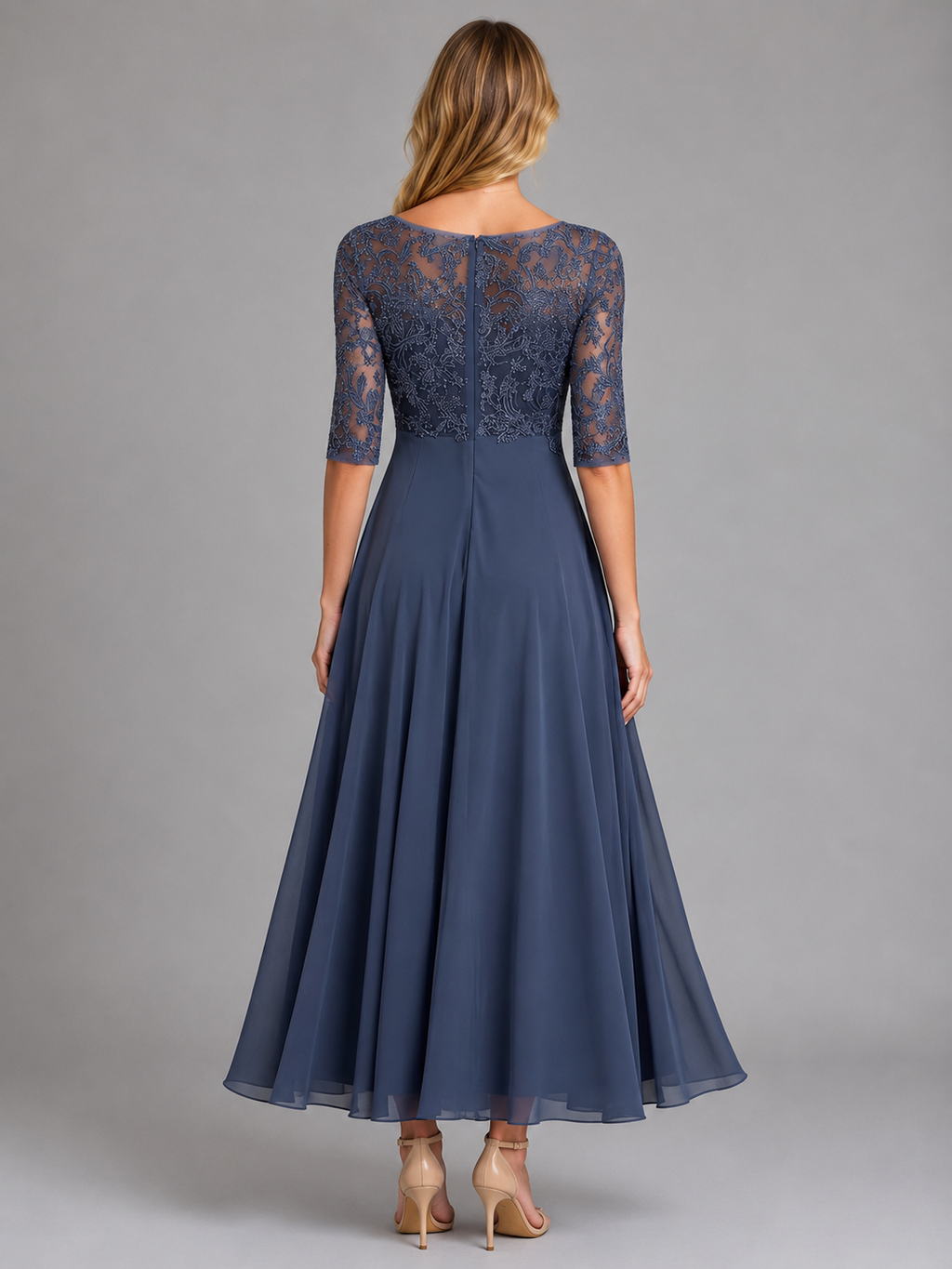 Evangeline | Women’s Maxi Dress | Lace Bodice Wedding Guest-Women Dress-Eltrendio
