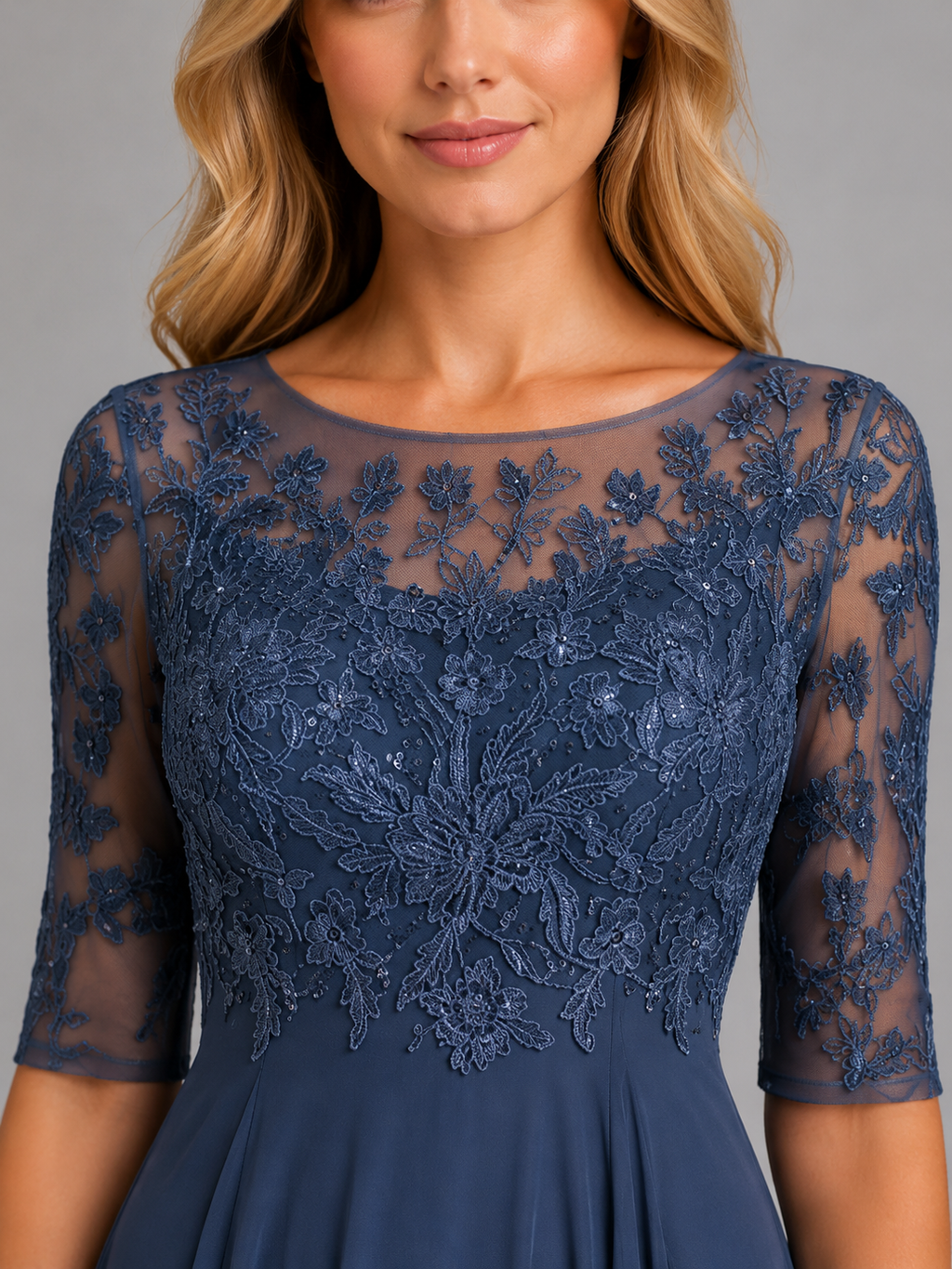 Evangeline | Women’s Maxi Dress | Lace Bodice Wedding Guest-Women Dress-Eltrendio