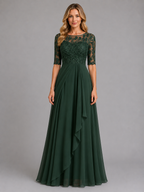 Evangeline | Women’s Maxi Dress | Lace Bodice Wedding Guest-Women Dress-Eltrendio