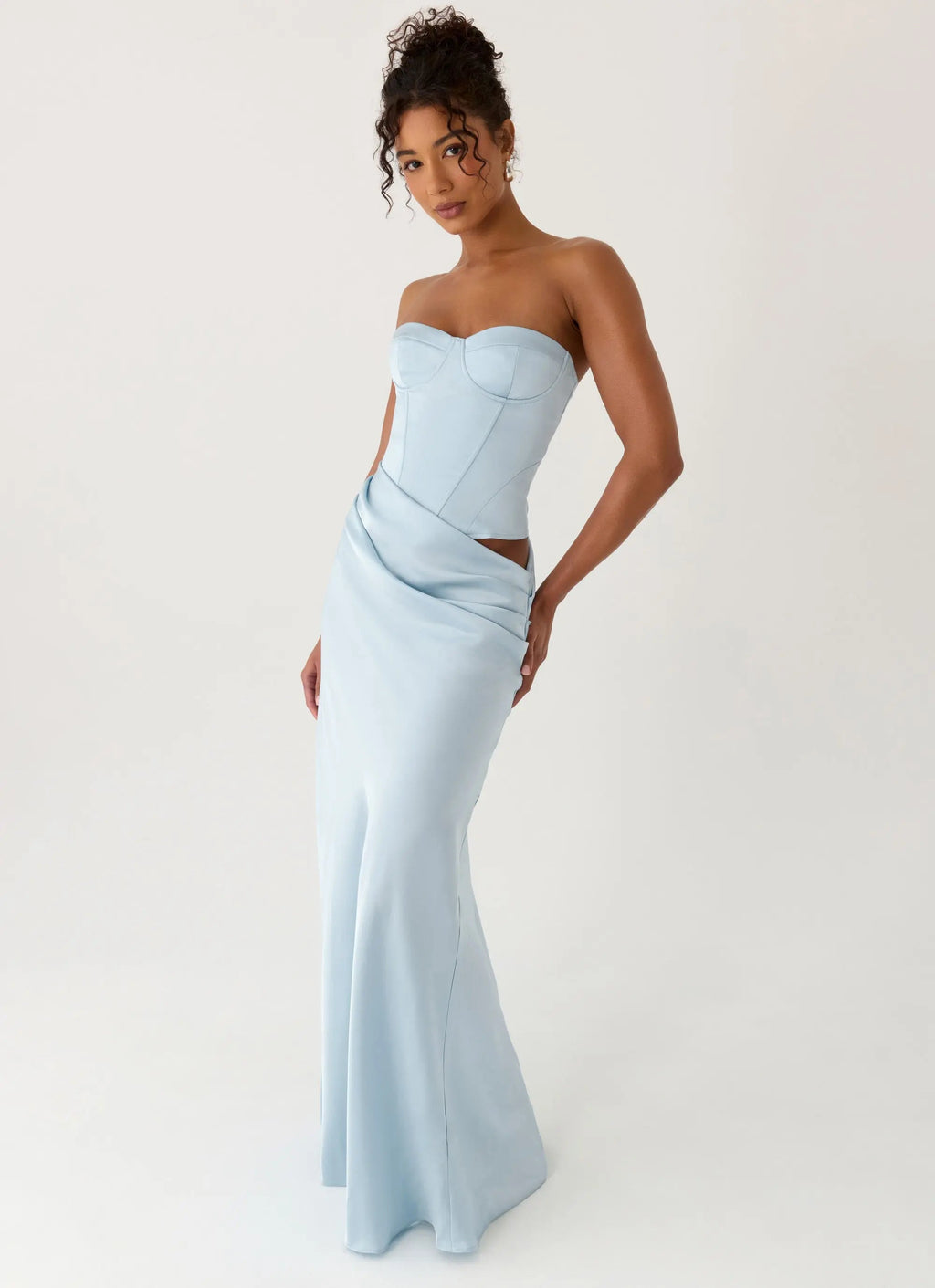 Evelina | Women’s Maxi Dress | Lace Up Corset Wedding Guest-Women Dress-Eltrendio